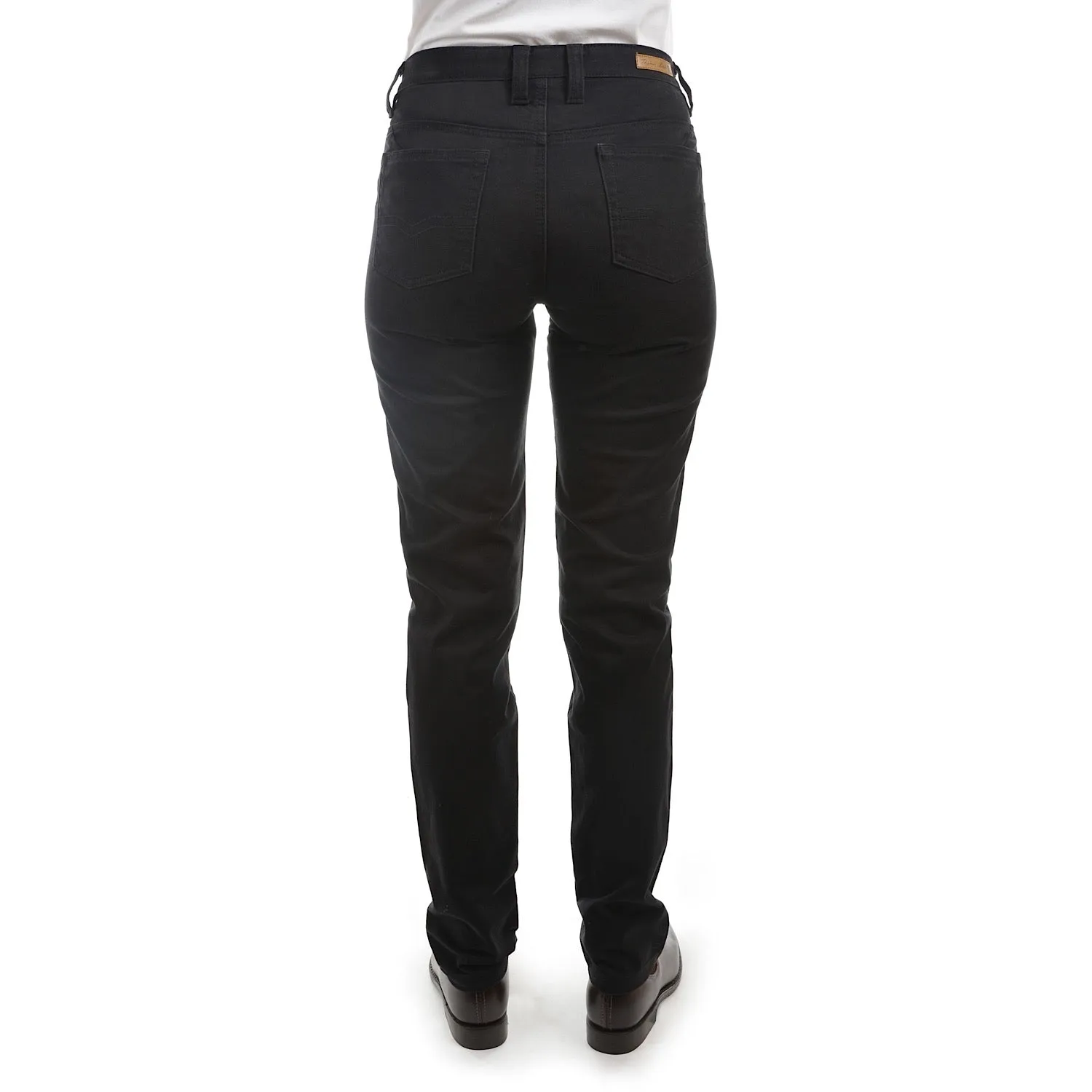 Thomas Cook Women's Stretch Moleskin Slim Leg Wonder Jean Black 32" Leg