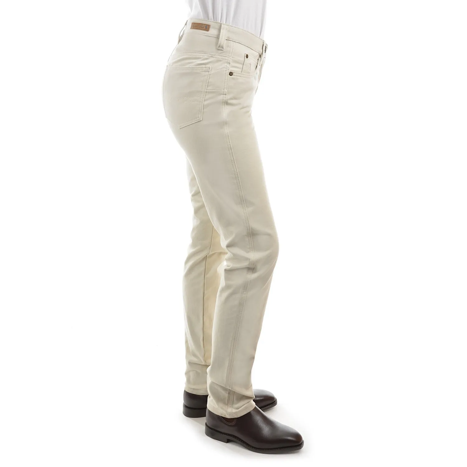 Thomas Cook Womens Stretch Moleskin Slim Leg Wonder Jean Stone 32" Leg