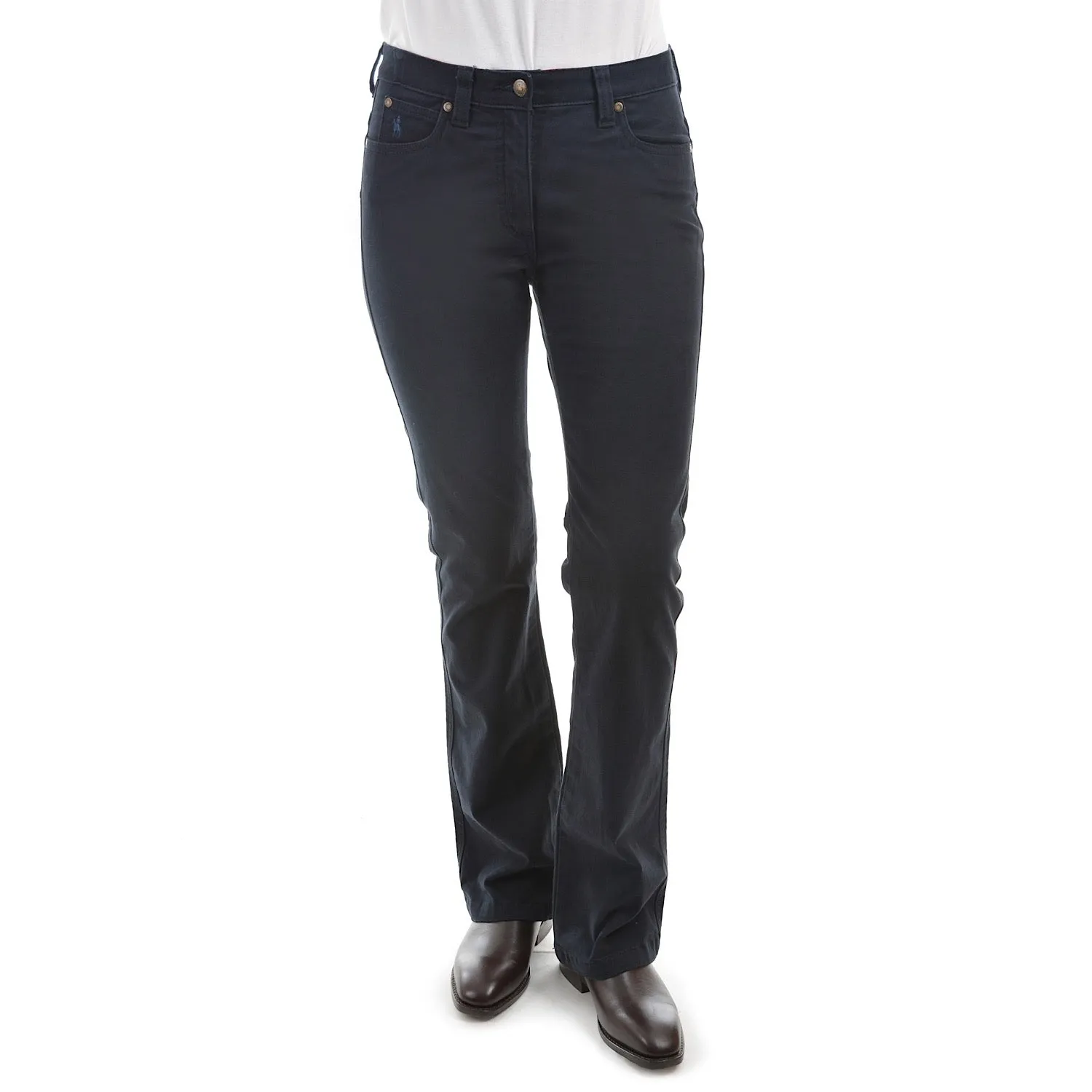 Thomas Cook Women's Stretch Moleskin Wonder Jean Boot Leg Navy