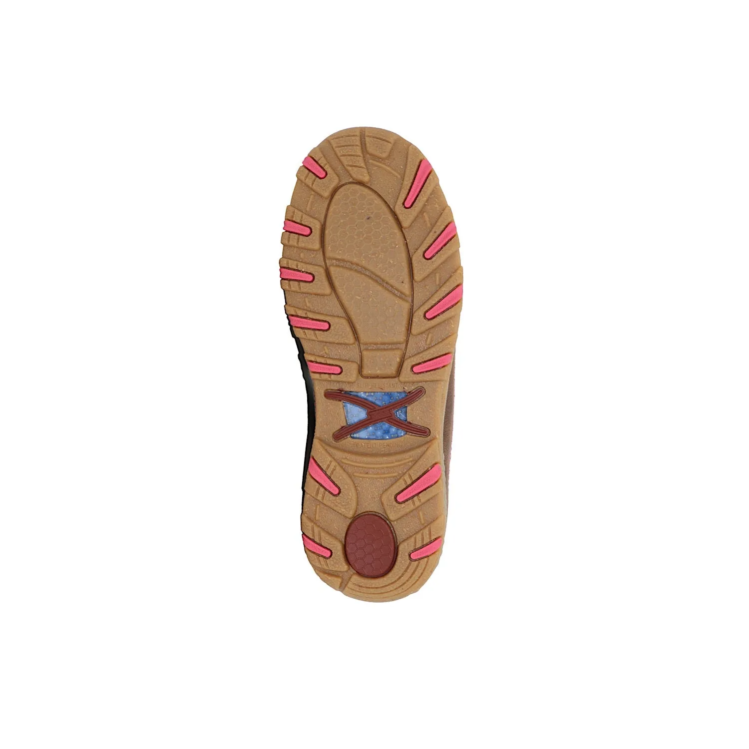 Twisted X Women's Breast Cancer Awareness Pink Cellstretch Slip On-Brown/Pink