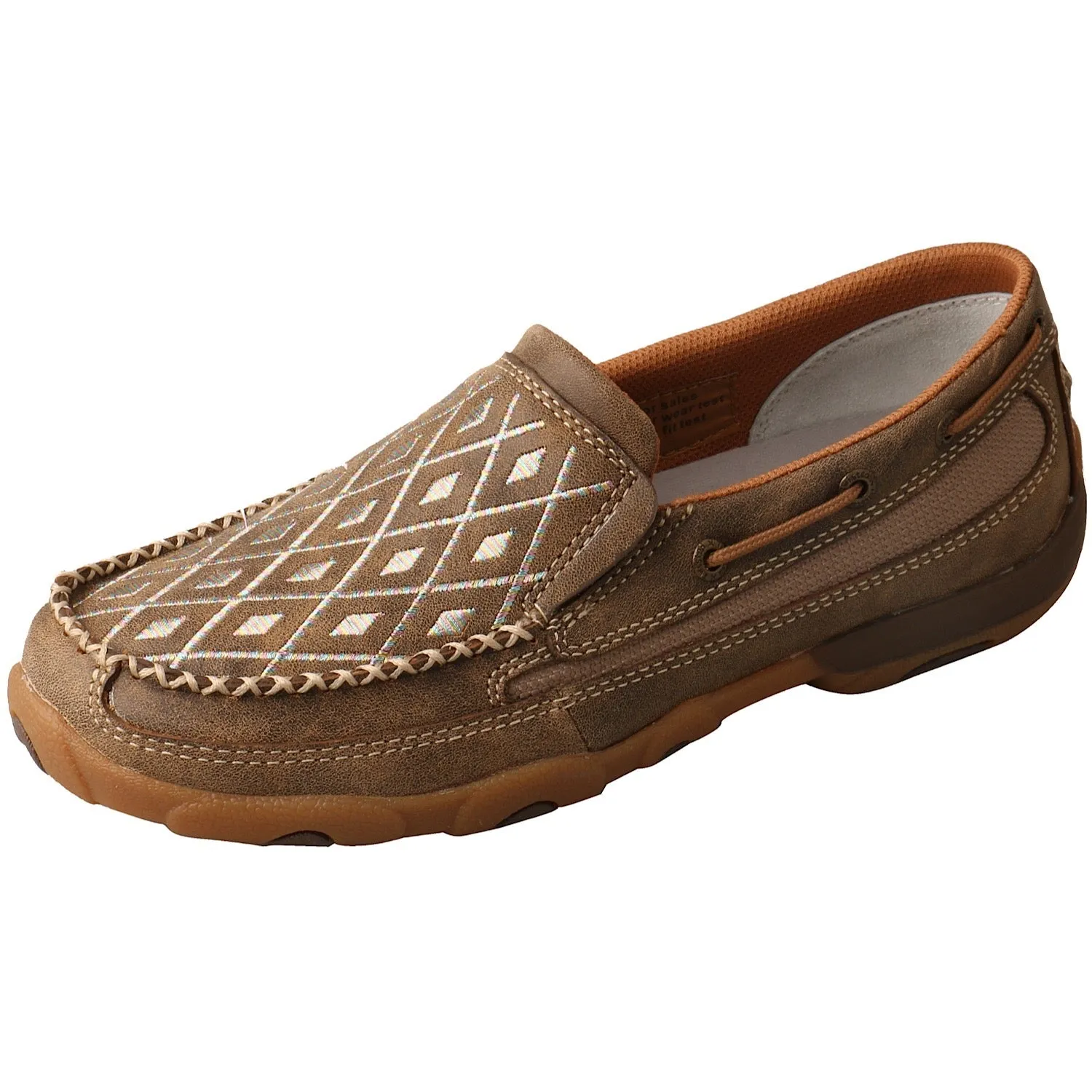 Twisted X Women's Diamond Mocs Slip On Bomber/Tan