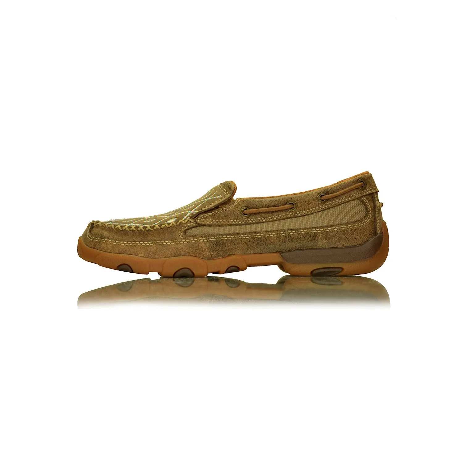 Twisted X Women's Diamond Mocs Slip On Bomber/Tan