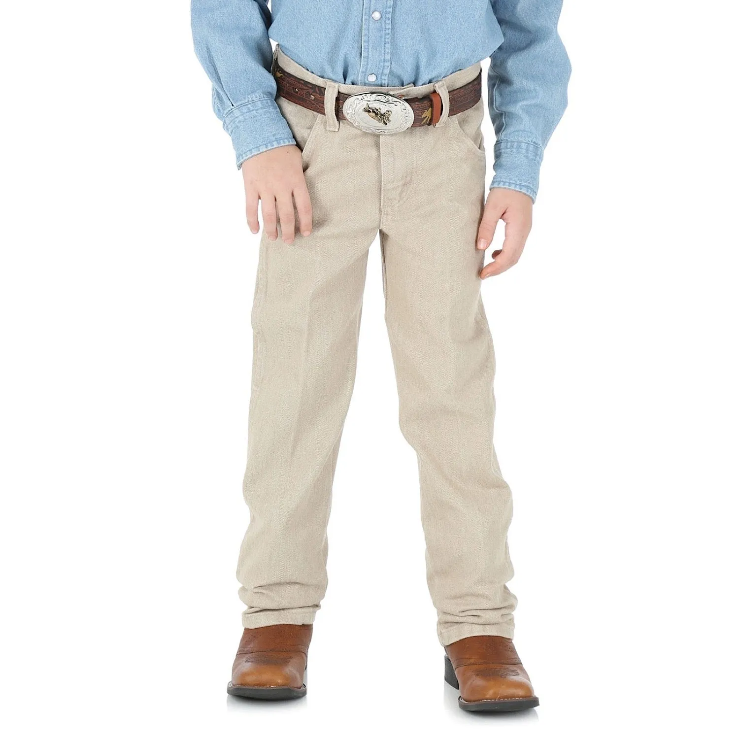 Wrangler Boys Junior Original ProRodeo Jean, Prewashed Tan - 13MWJTNREG