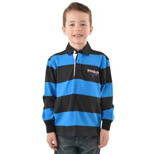 Wrangler Boys Michael Stripe Rugby Black/Royal