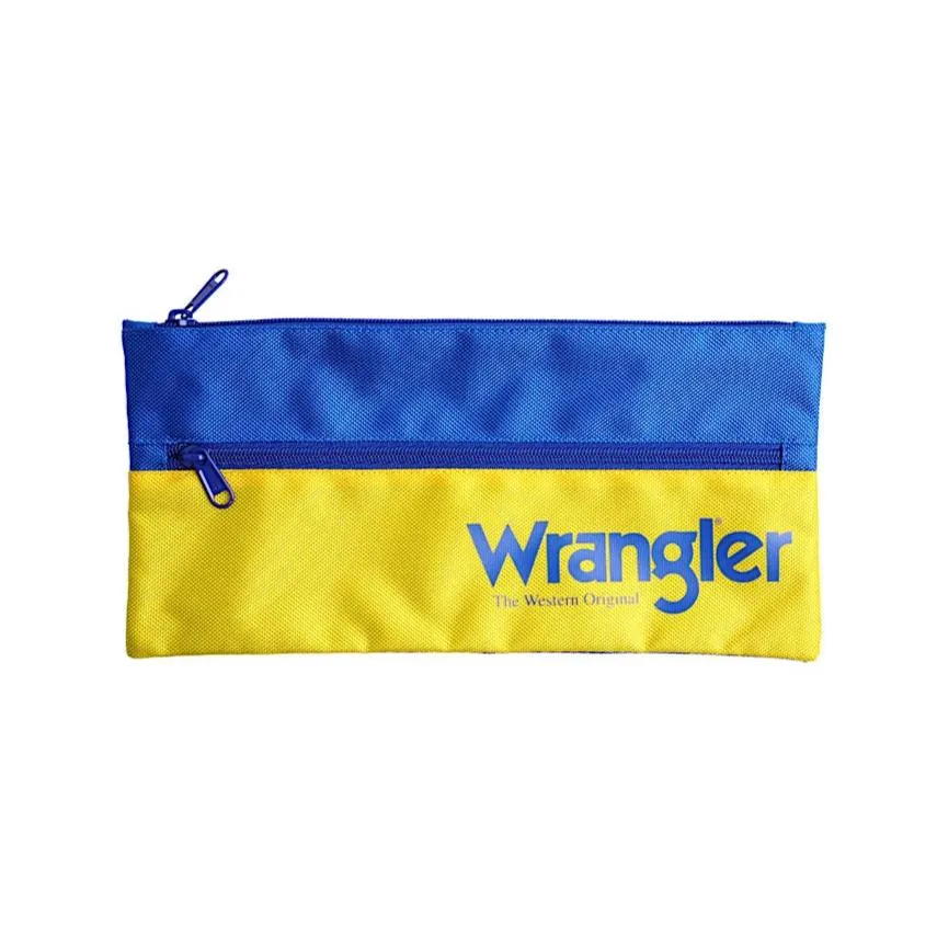 Wrangler Iconic Pencil Case Blue/Yellow