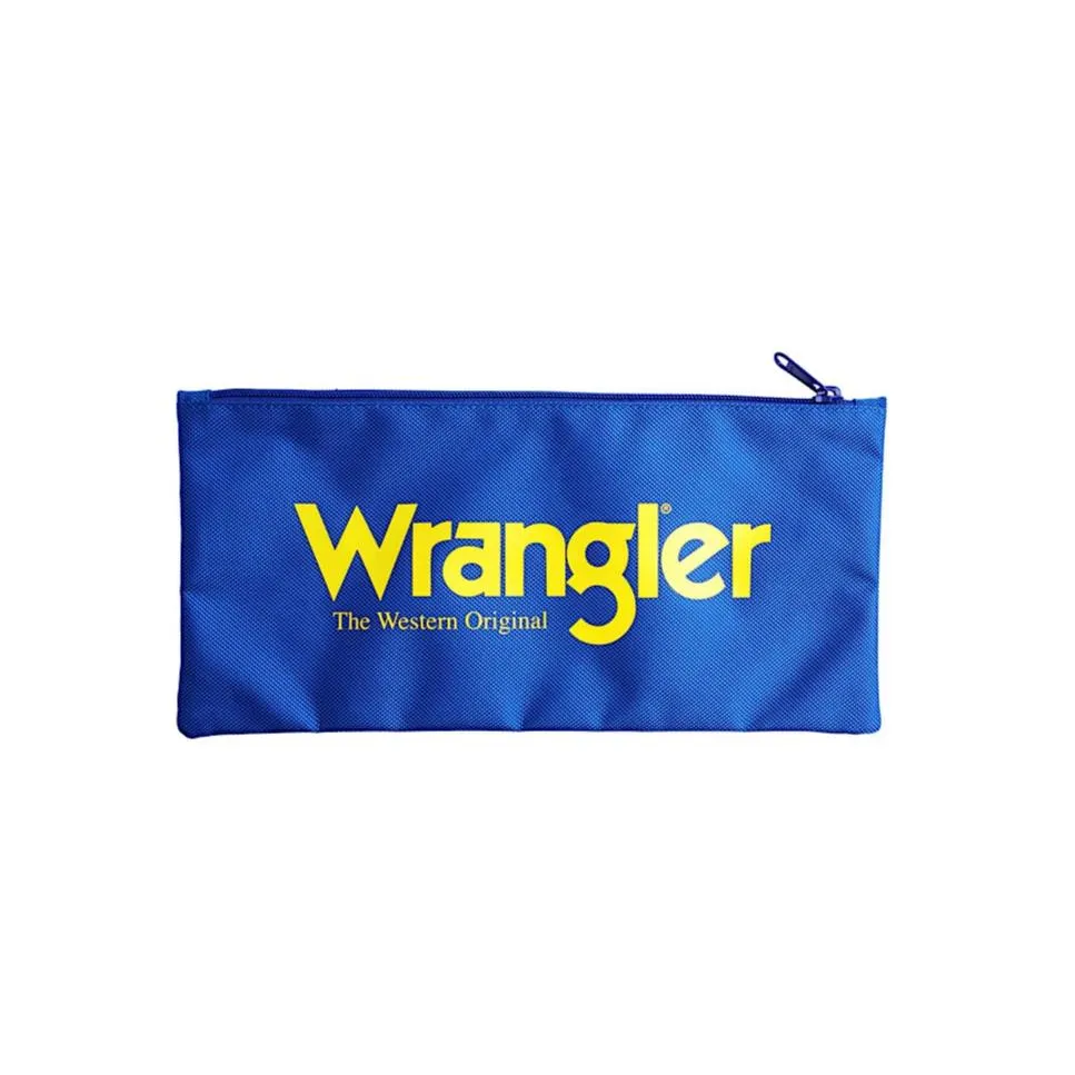 Wrangler Iconic Pencil Case Blue/Yellow