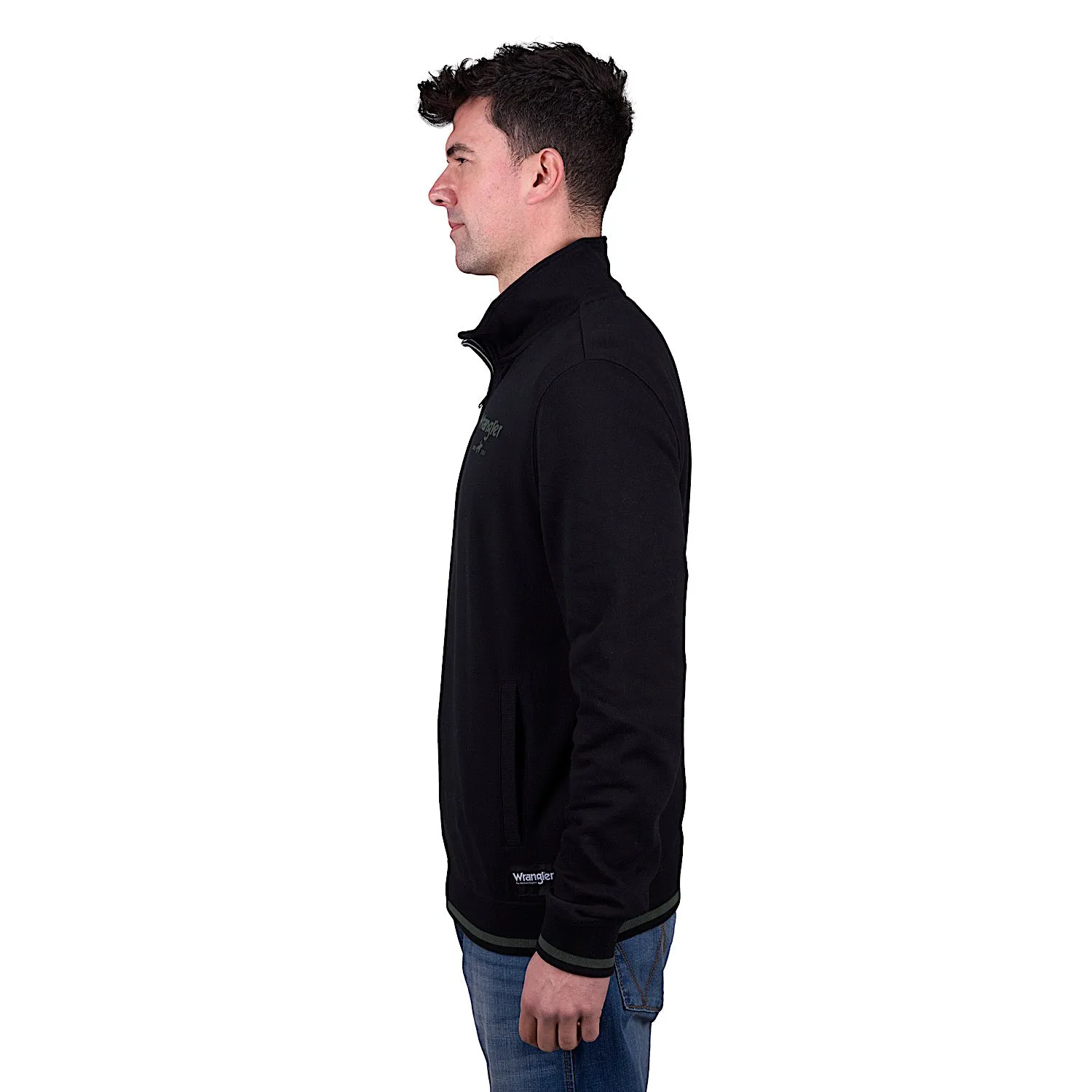 Wrangler Men's Alex 1/4 Zip Pullover - Black