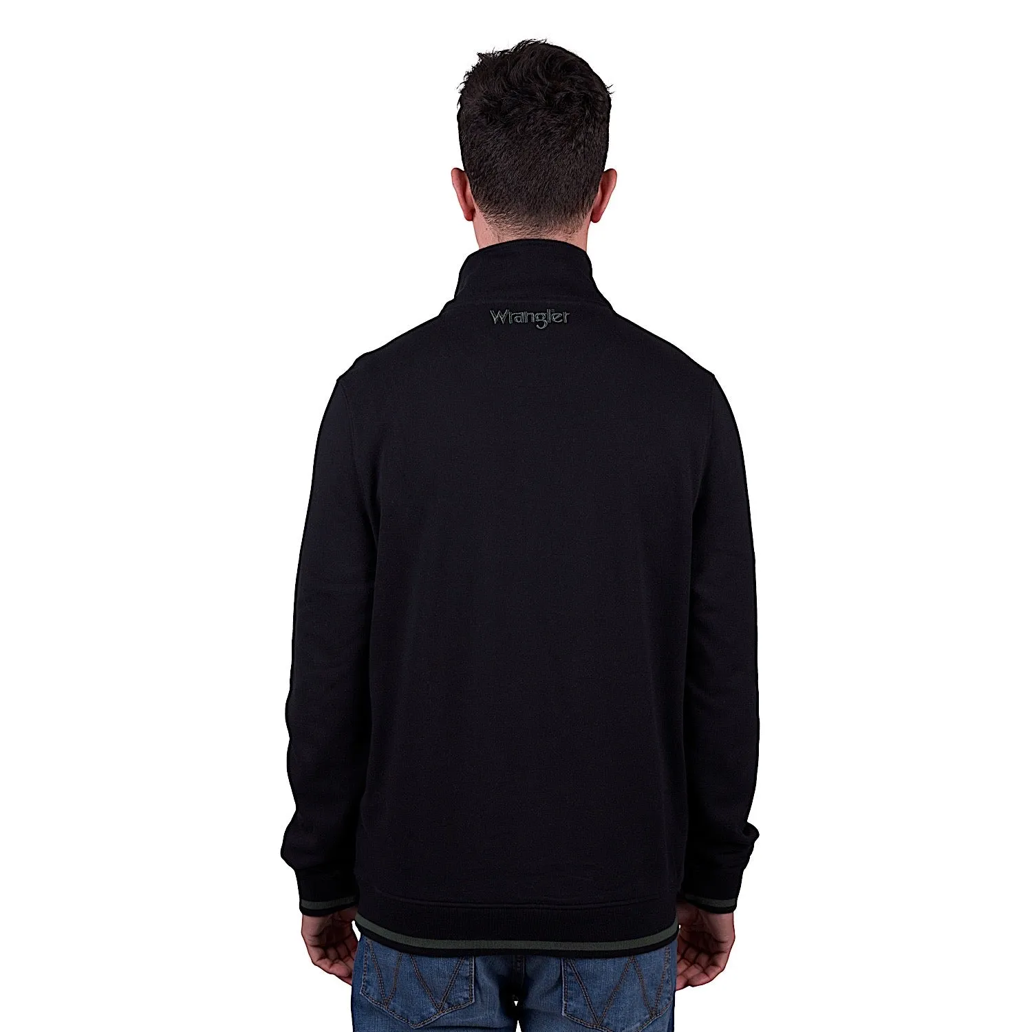Wrangler Men's Alex 1/4 Zip Pullover - Black