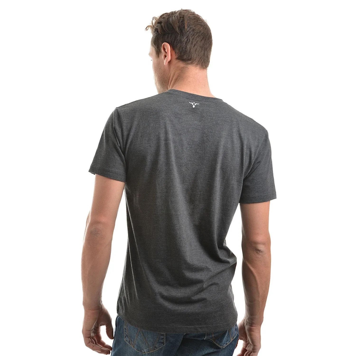 Wrangler Men's Angus Tee Charcoal Marle