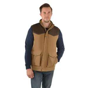 Wrangler Mens Ashton Vest Dark Tan/Coffee