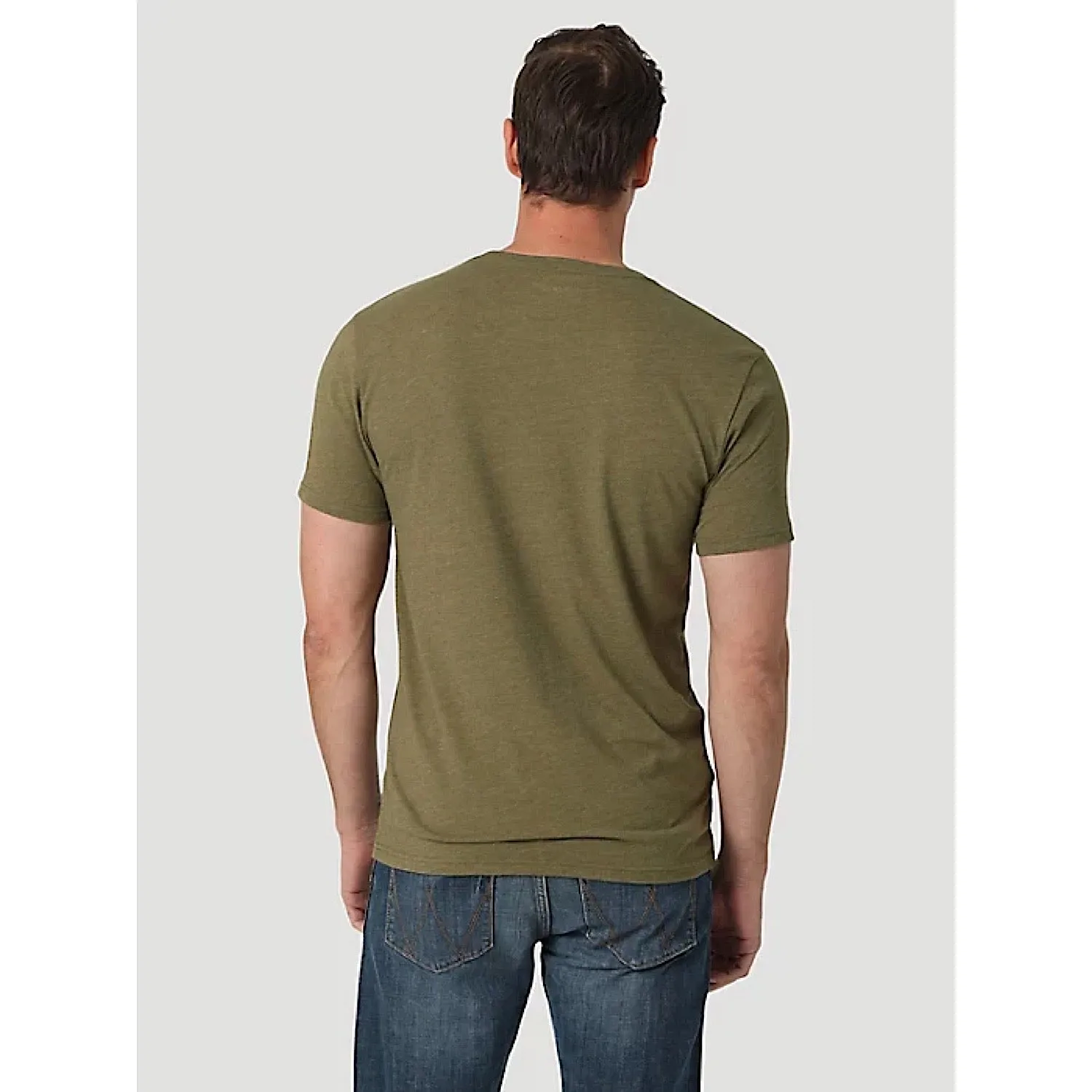 Wrangler Mens Authentic Western Diamond T-Shirt in Capulet Olive