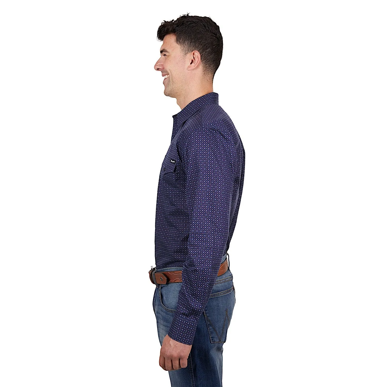 Wrangler Men's Cam Shirt Navy/Blue