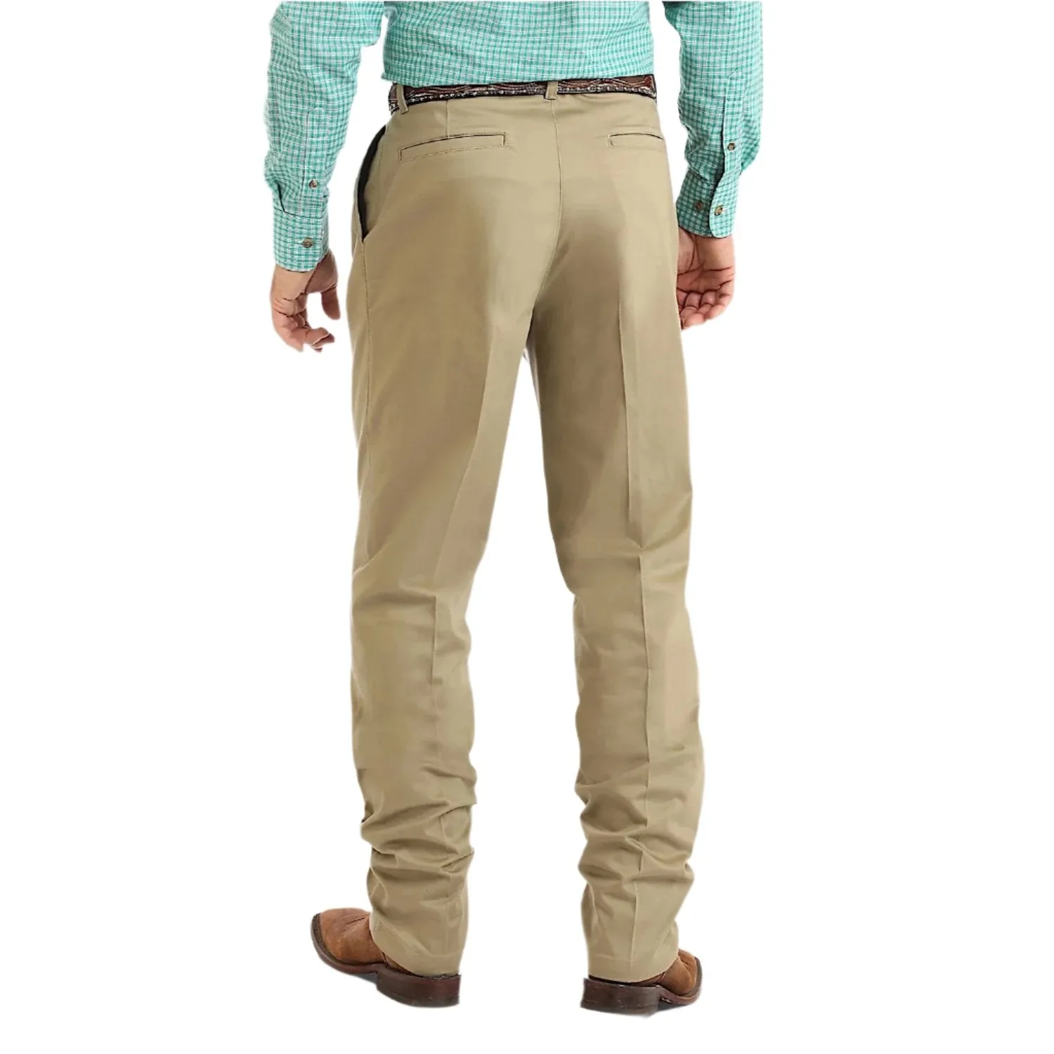 Wrangler Men's Casual Pleated Front Relaxed Fit Pants - Khaki