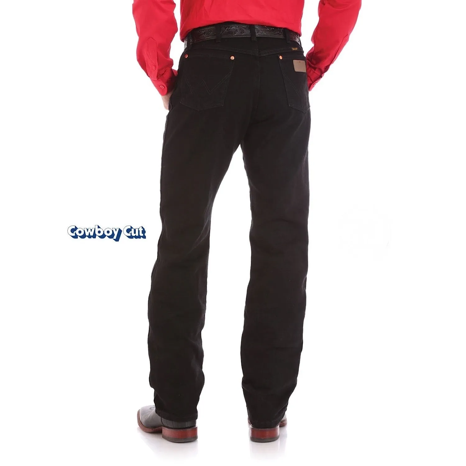 Wrangler Men's Cowboy Original Fit Jean Shadow Black Rigid