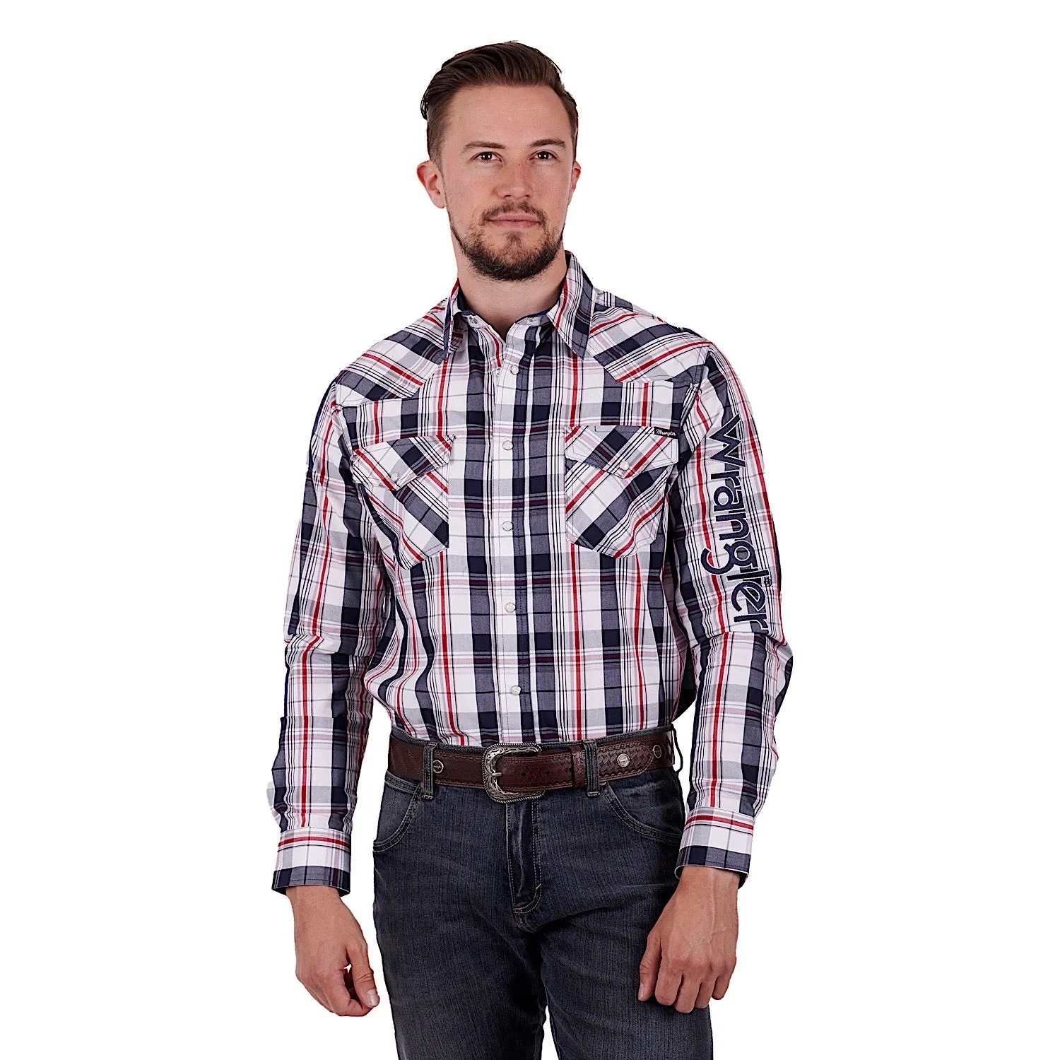 Wrangler Men's Hume Shirt Navy/Red