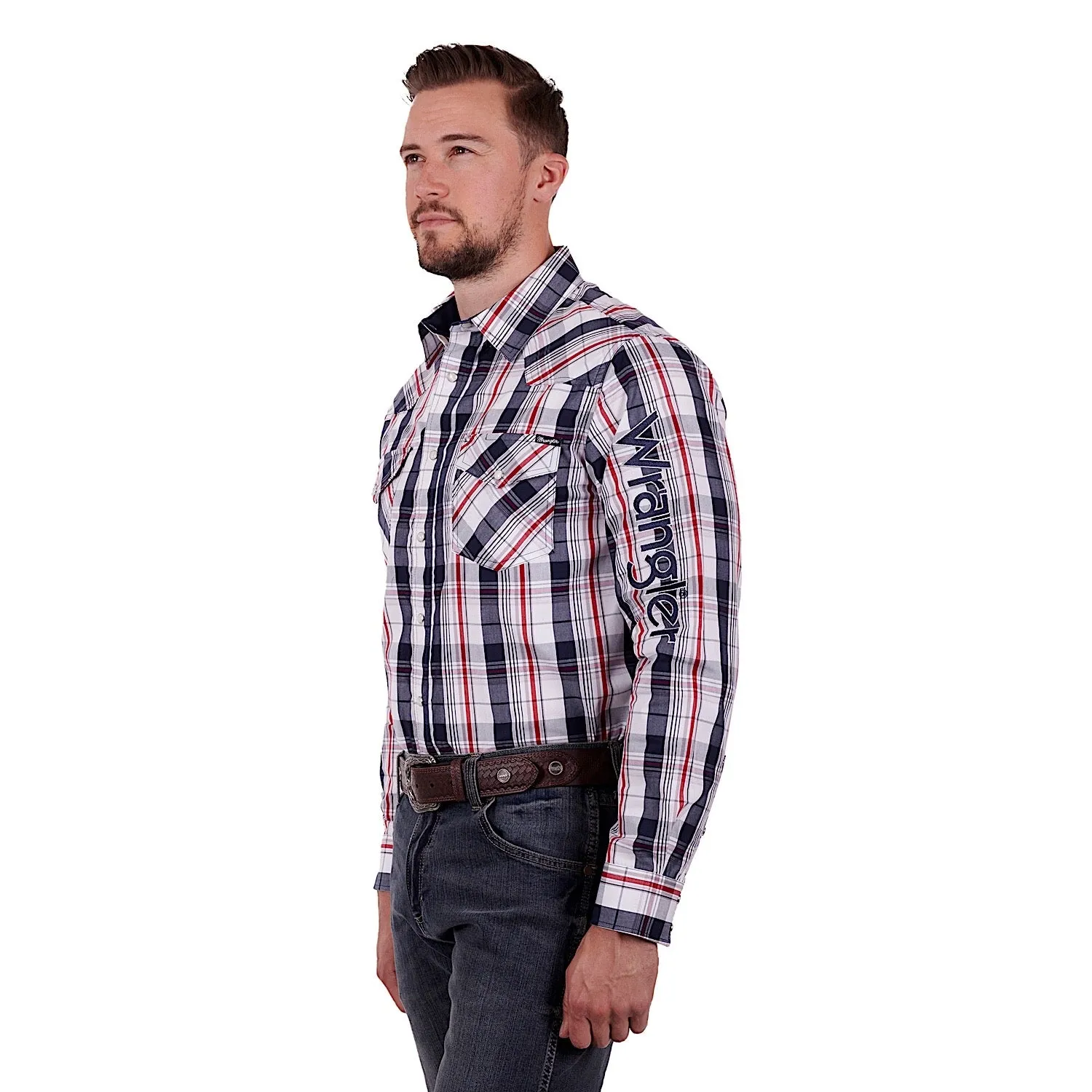 Wrangler Men's Hume Shirt Navy/Red