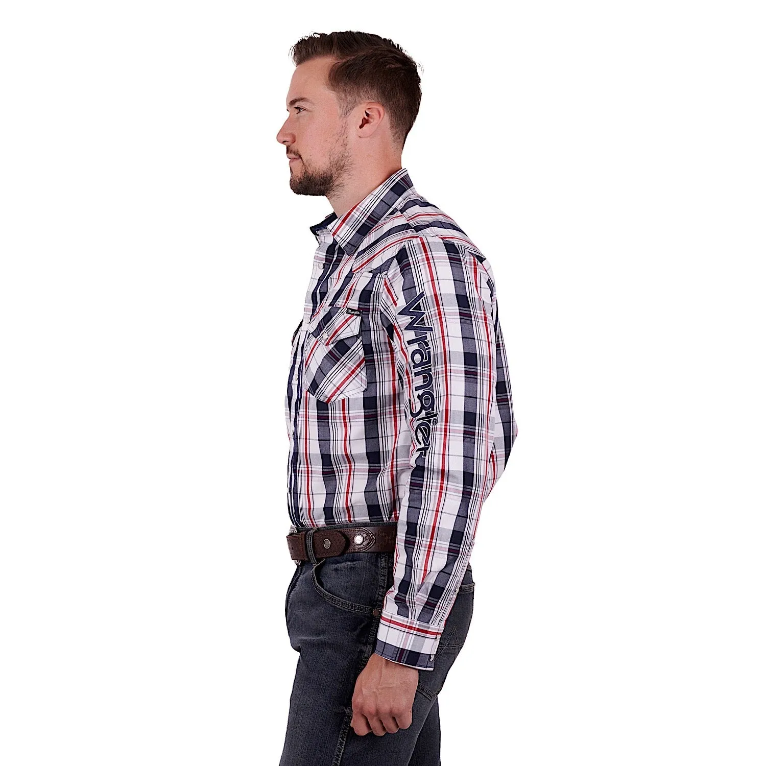Wrangler Men's Hume Shirt Navy/Red