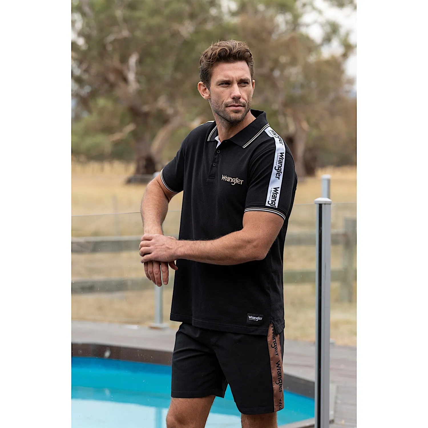 Wrangler Men's Jackson Polo Black