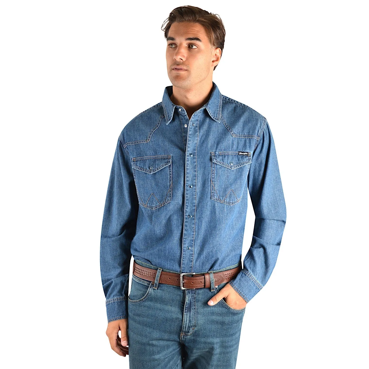 Wrangler Men's Jay Denim Shirt Denim