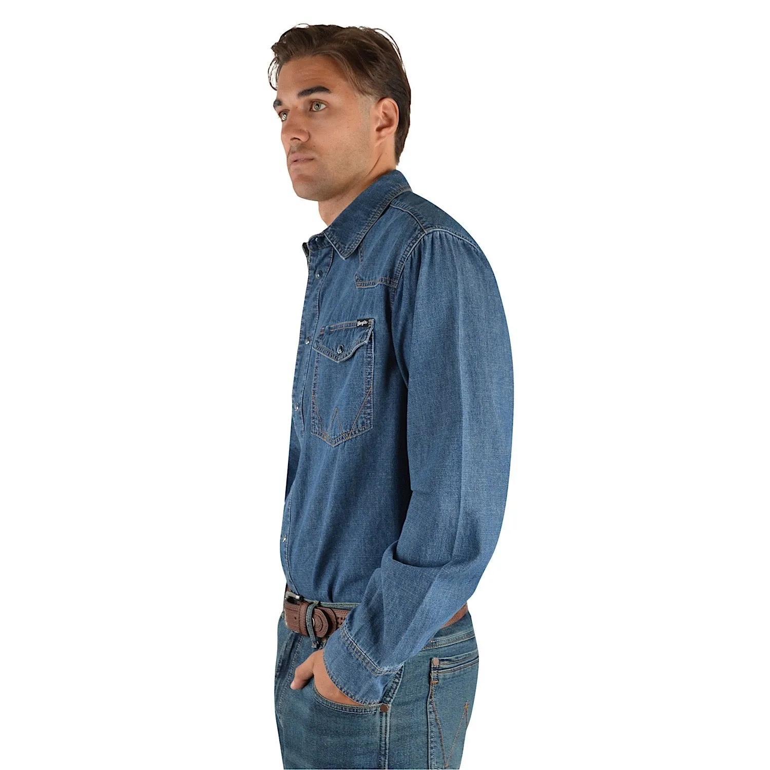 Wrangler Men's Jay Denim Shirt Denim