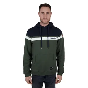 Wrangler Mens Jonathon Pullover Hoodie Navy/Cypress