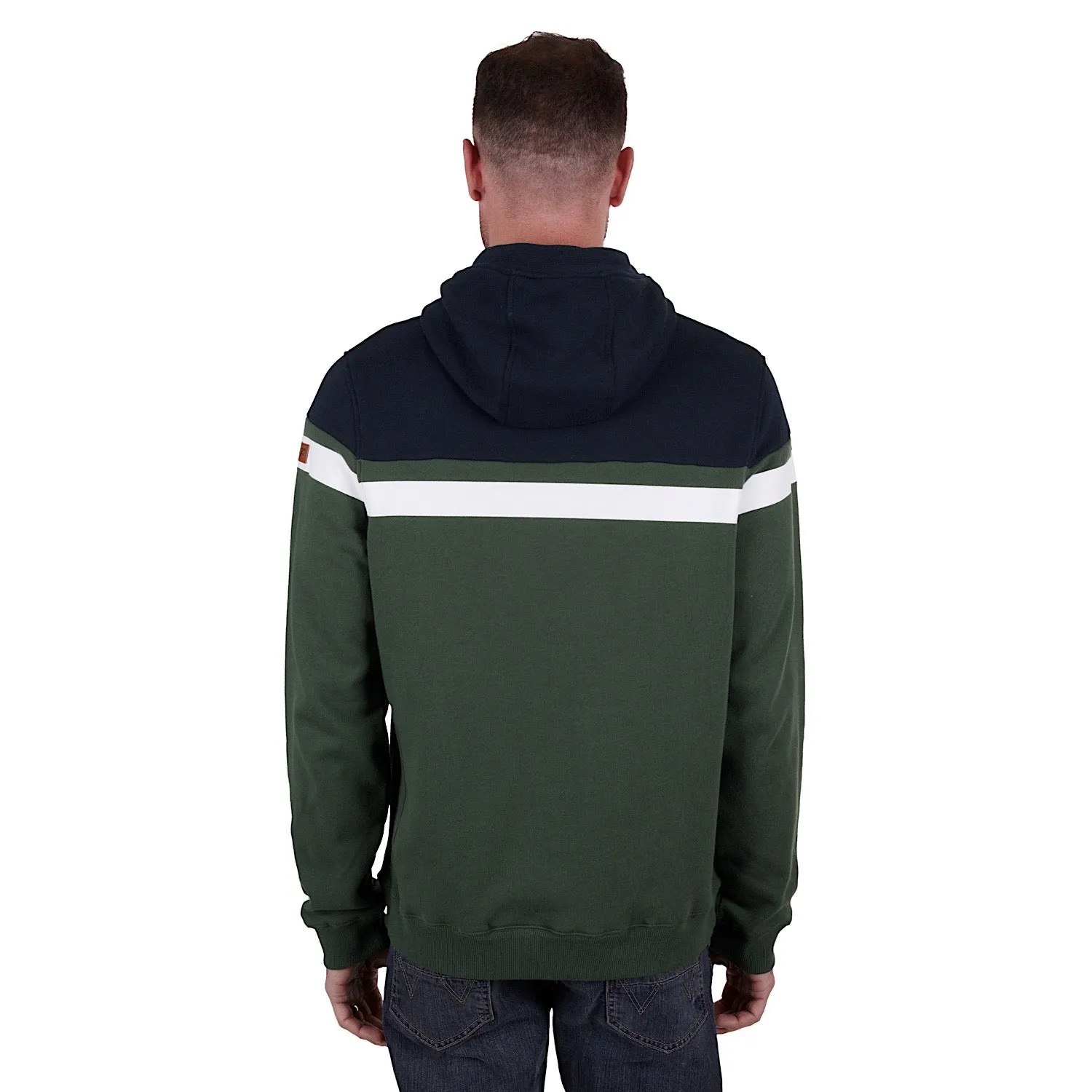 Wrangler Mens Jonathon Pullover Hoodie Navy/Cypress