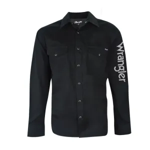 Wrangler Men's Logo Rodeo Shirt Black