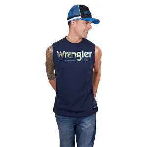 Wrangler Men's Nico Muscle Tank Navy