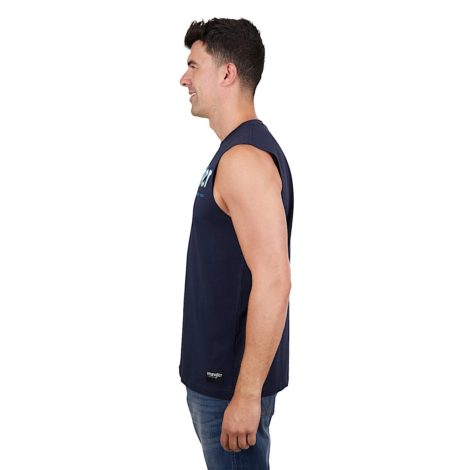 Wrangler Men's Nico Muscle Tank Navy
