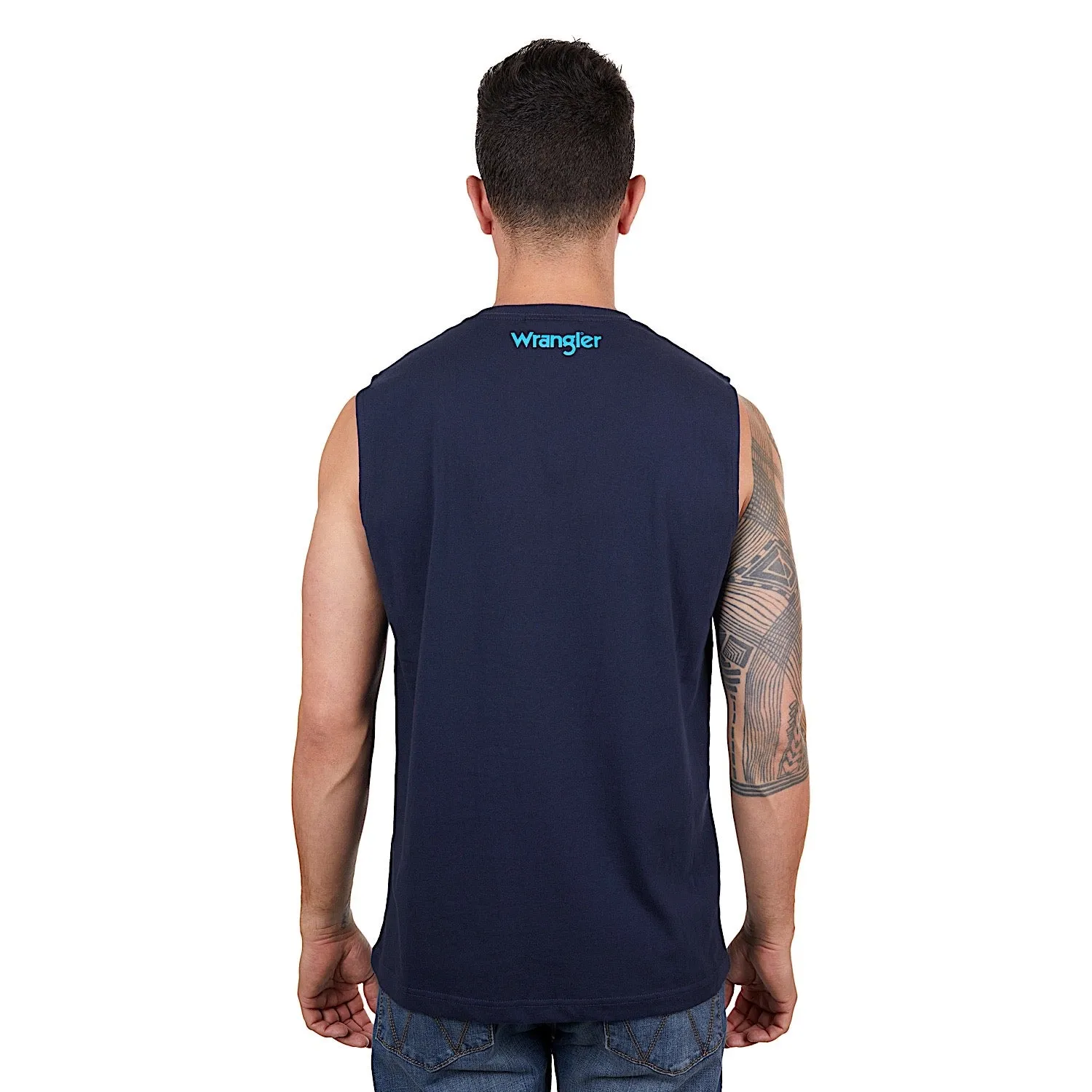 Wrangler Men's Nico Muscle Tank Navy