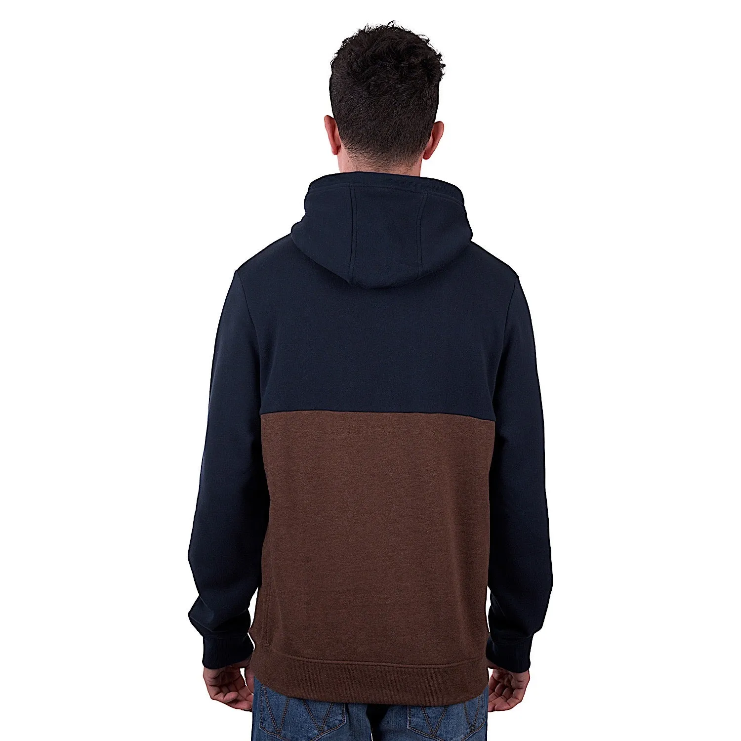 Wrangler Men's Paul Pullover Hoodie - Navy/Dark Tan