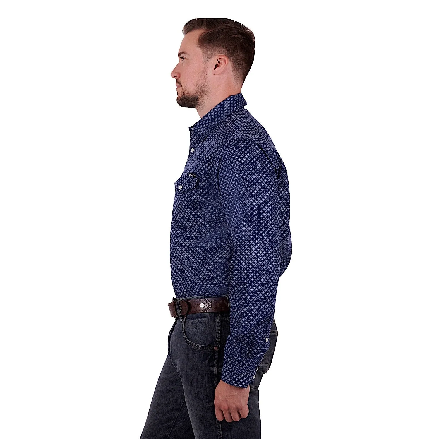 Wrangler Men's Piper Shirt Navy/White