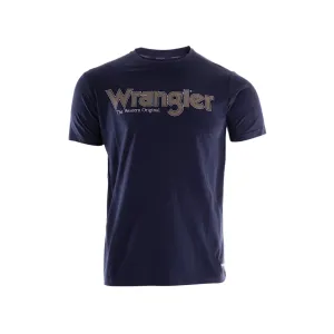 Wrangler Mens Ryder Logo S/S Tee - Navy