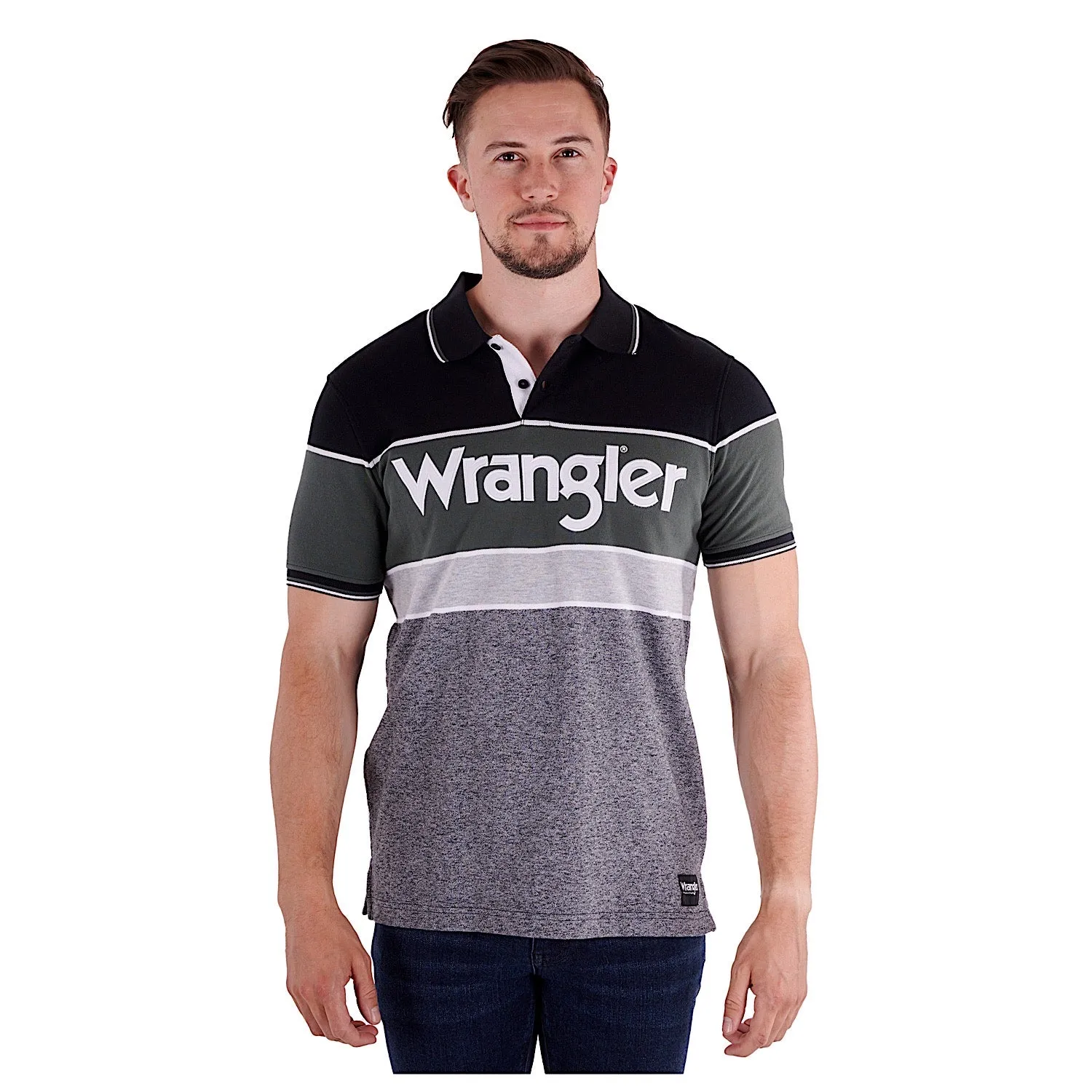 Wrangler Men's Sam Polo Black/Cypress