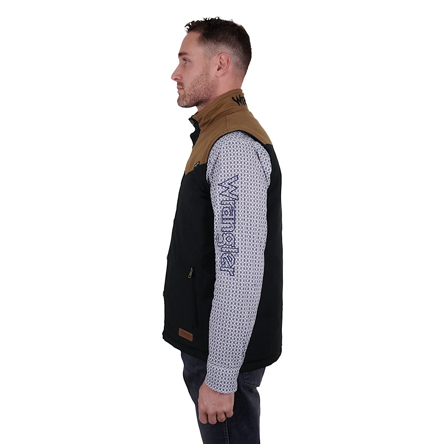 Wrangler Men's Spencer Vest Black/Tan
