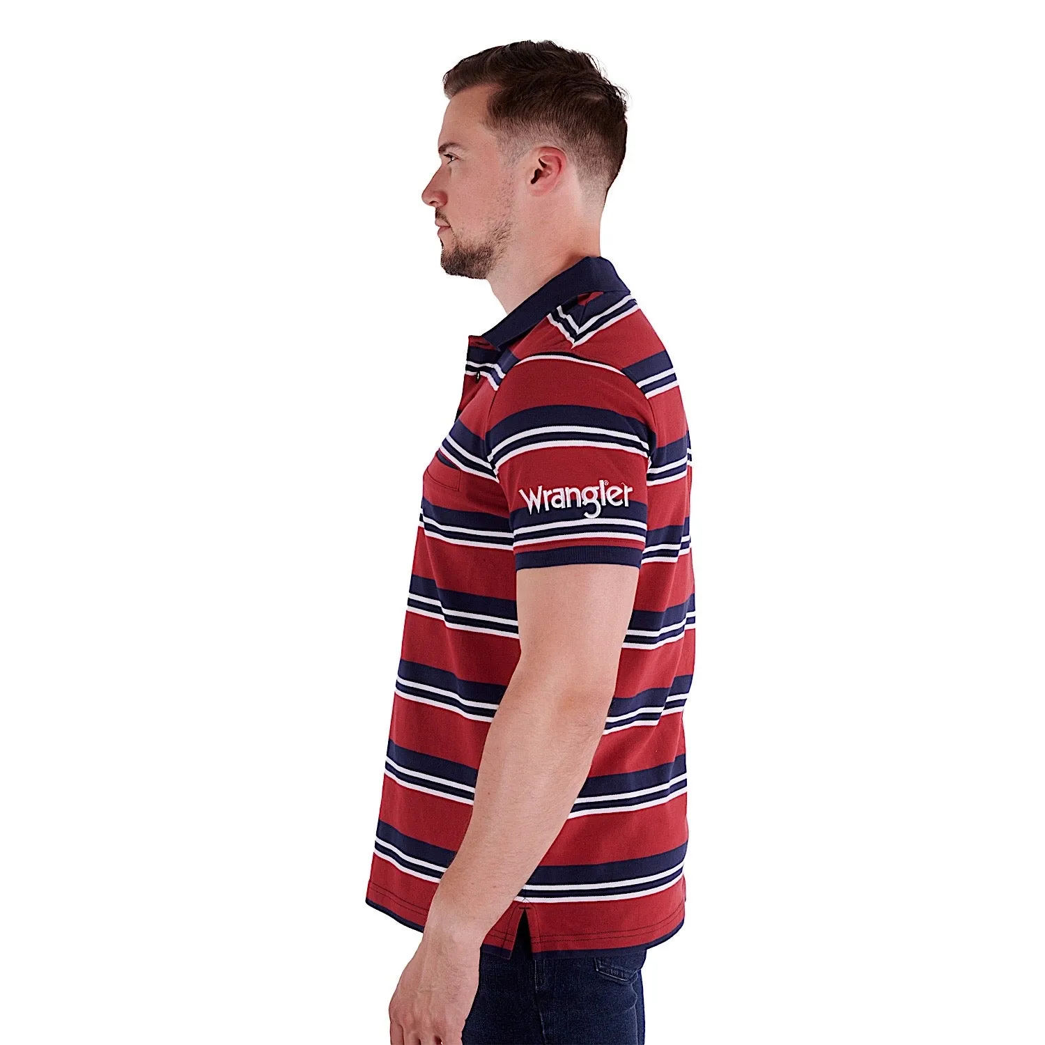 Wrangler Men's Tony Polo Red/Navy