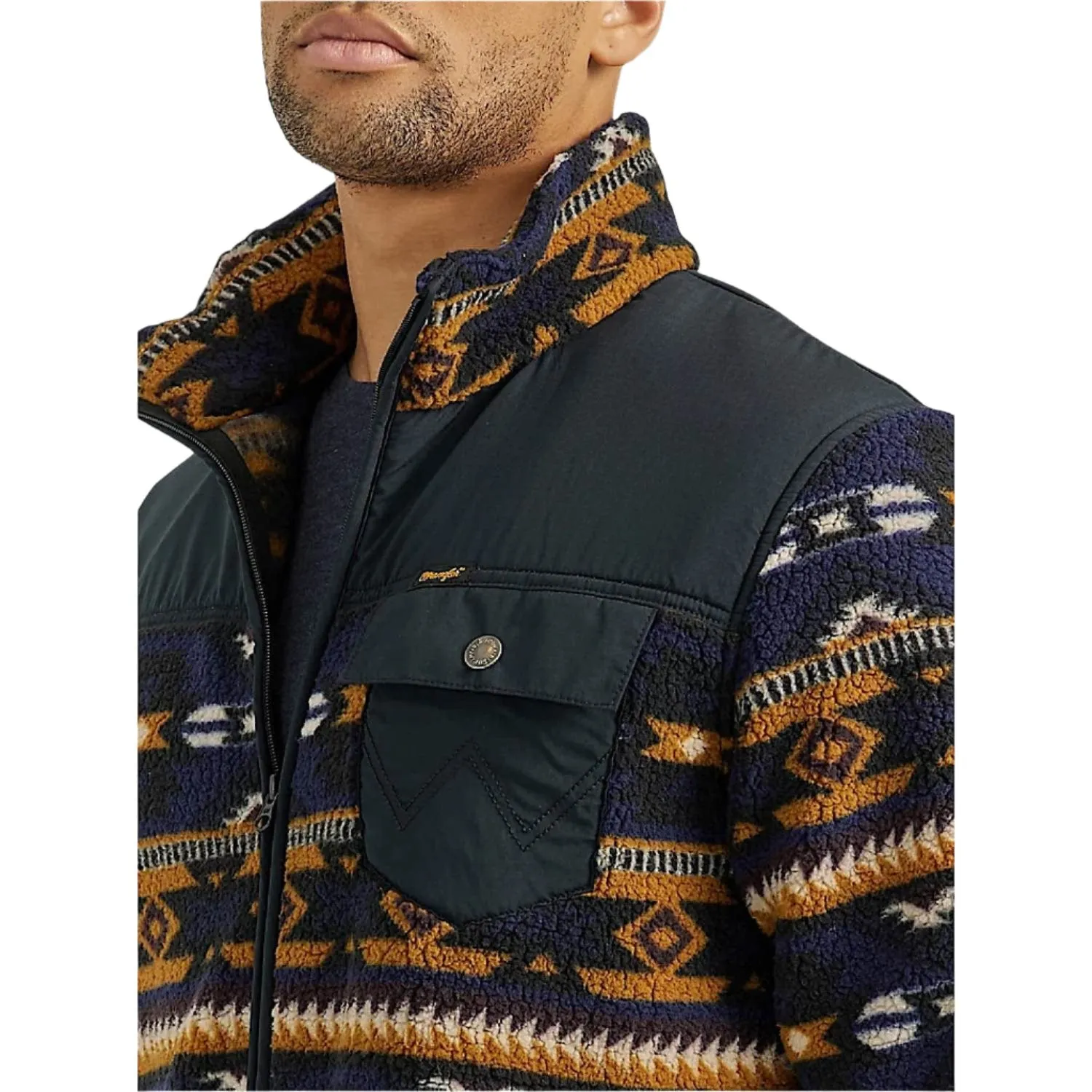 Wrangler Q Men's Zip Front Sherpa Jacket - Desert Vibe