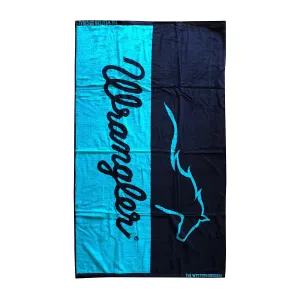 Wrangler Running Horse Beach Towel Navy/Aqua