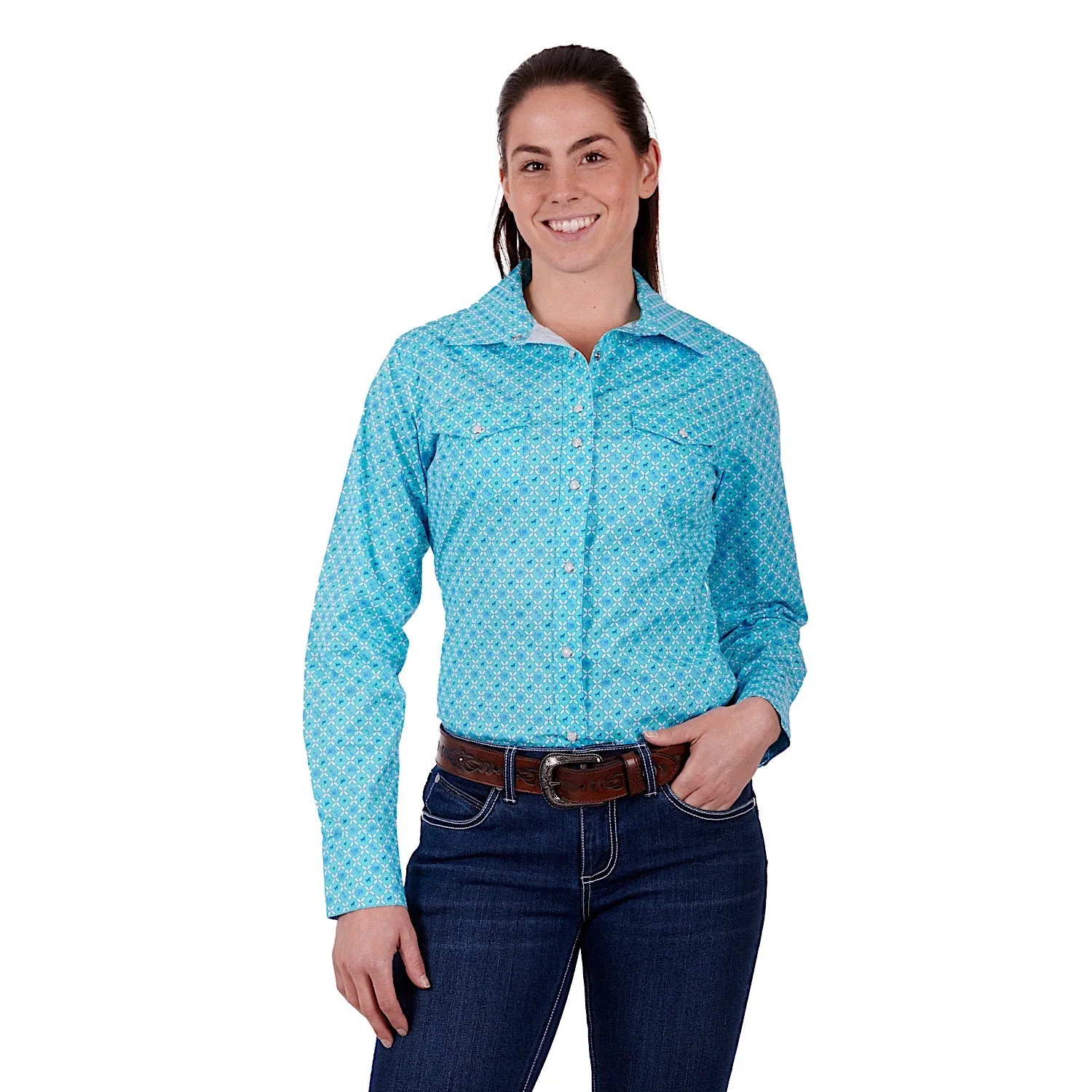 Wrangler Women's Akilah Shirt Aqua
