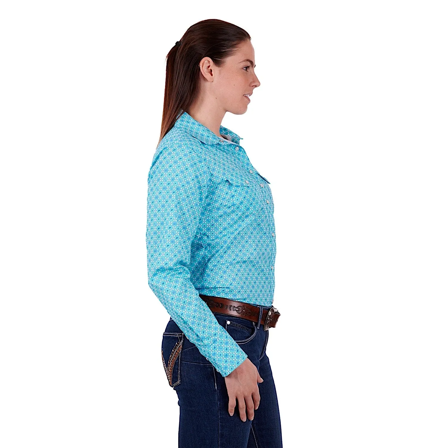 Wrangler Women's Akilah Shirt Aqua