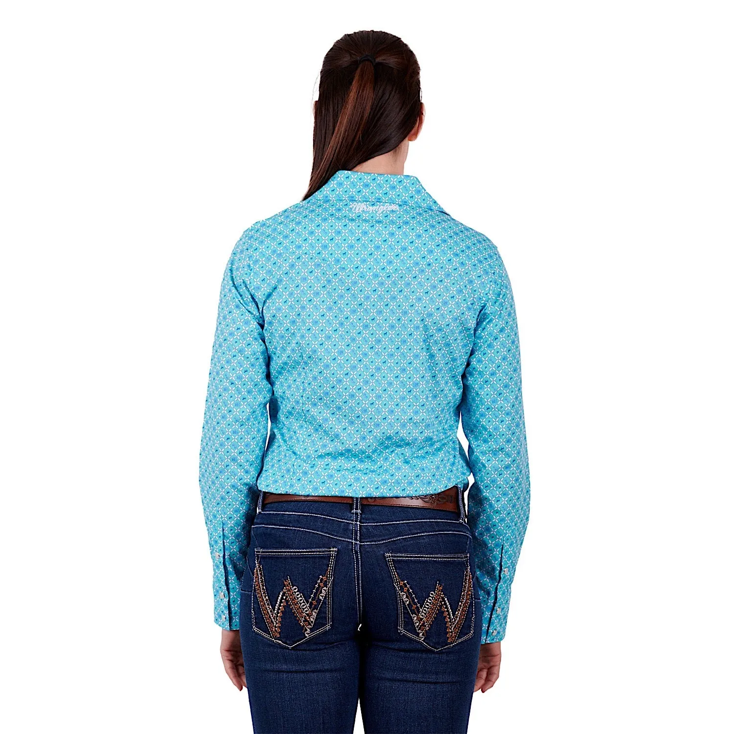 Wrangler Women's Akilah Shirt Aqua