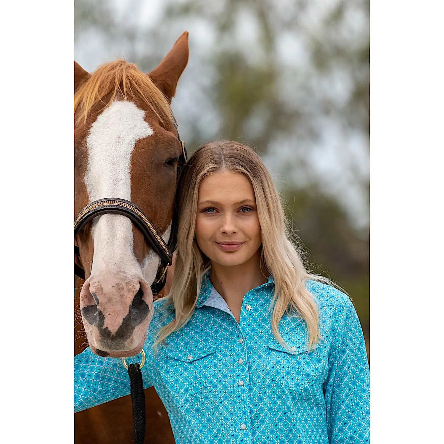 Wrangler Women's Akilah Shirt Aqua
