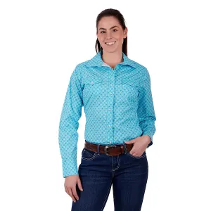 Wrangler Women's Akilah Shirt Aqua