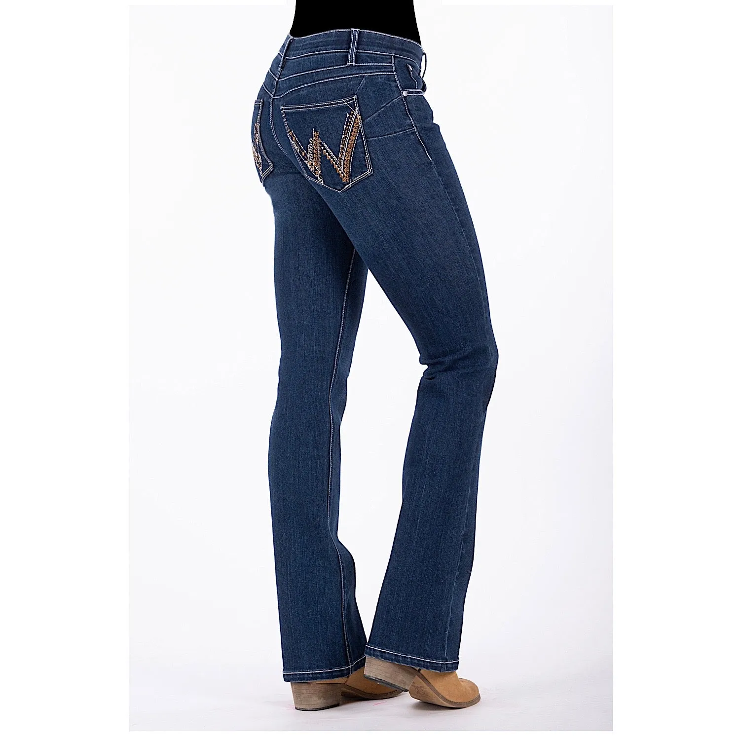 Wrangler Women's Amelia Q-Baby Booty Up Jean Indigo