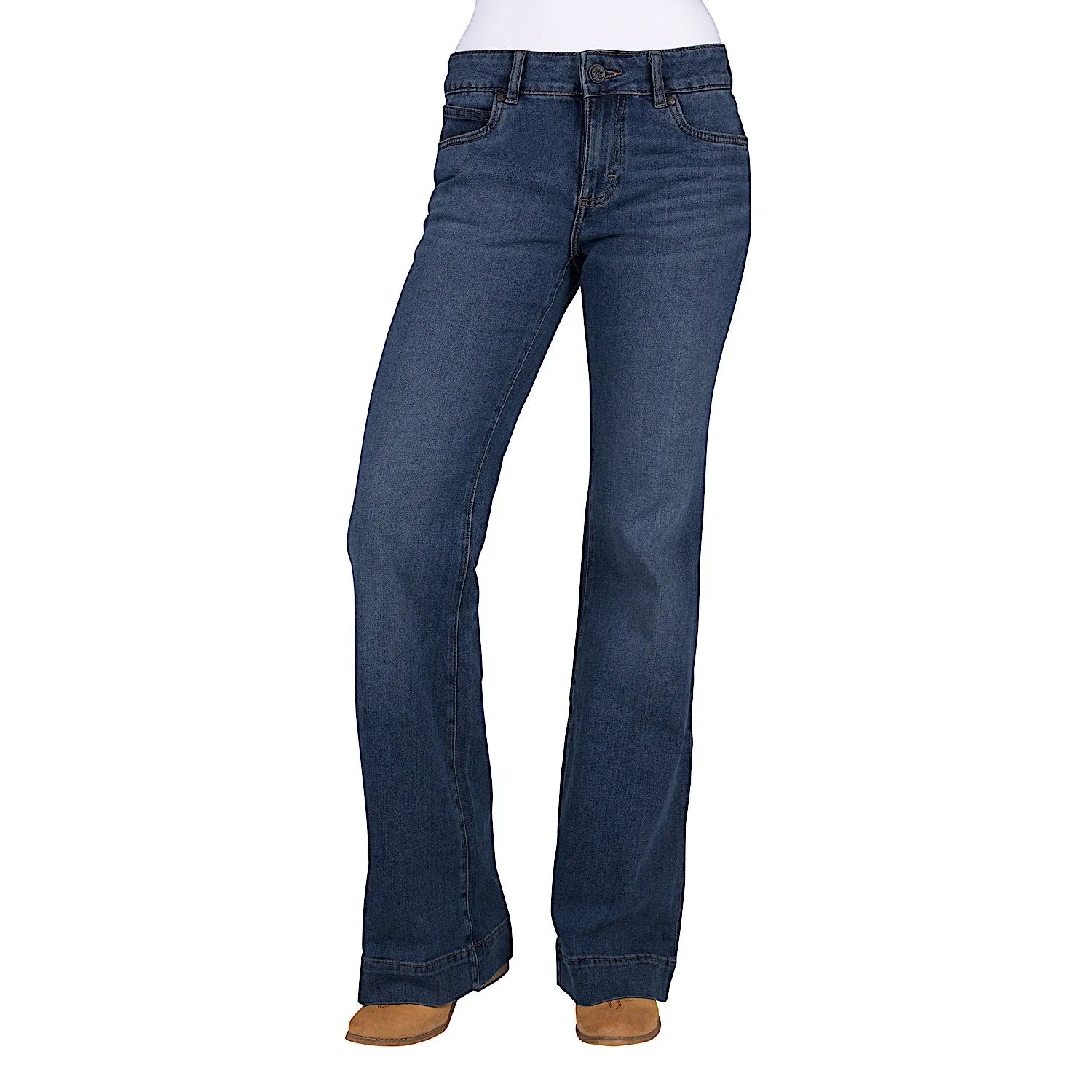 Wrangler Women's Blair Trouser Jean - Mae - 34" - Mid Indigo