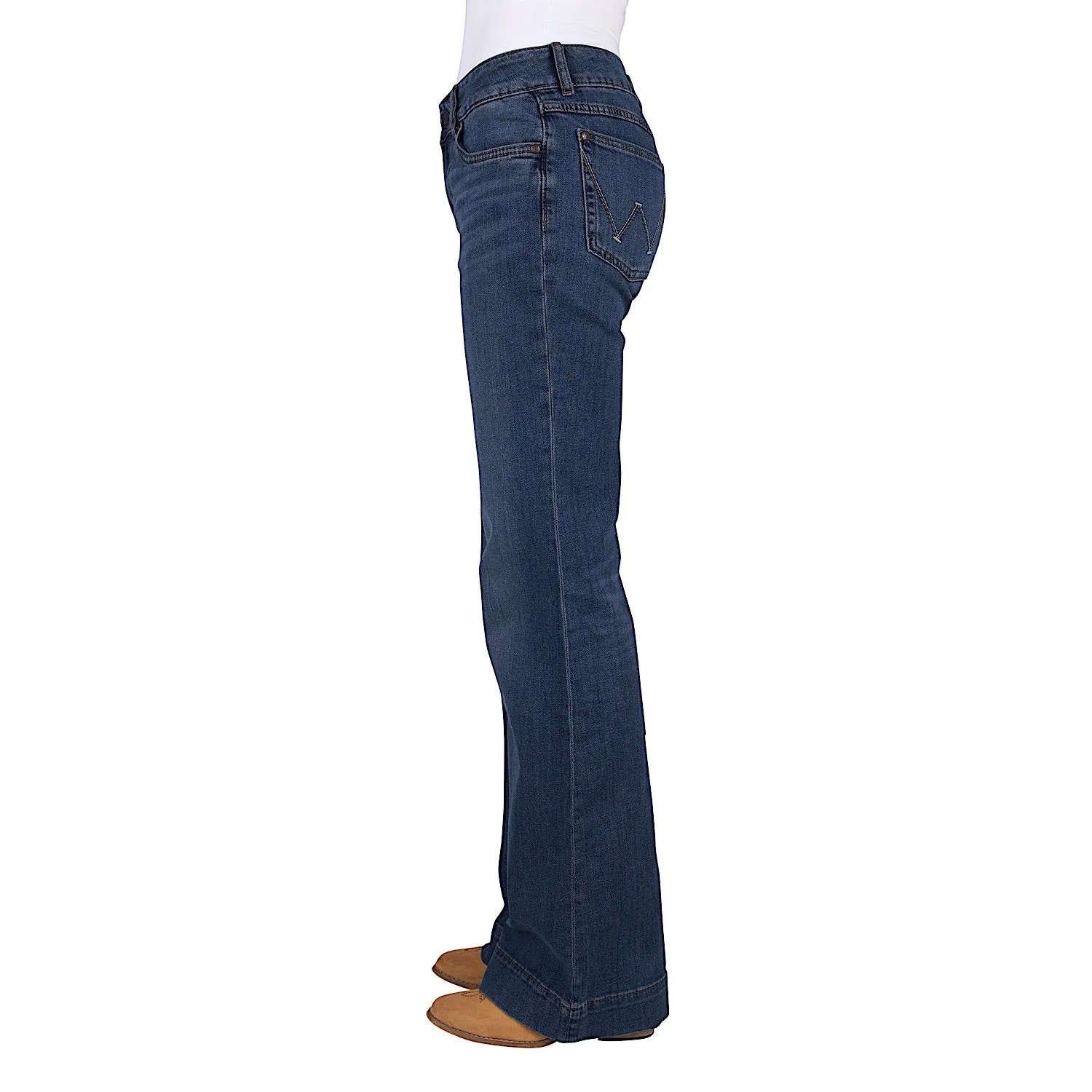 Wrangler Women's Blair Trouser Jean - Mae - 34" - Mid Indigo