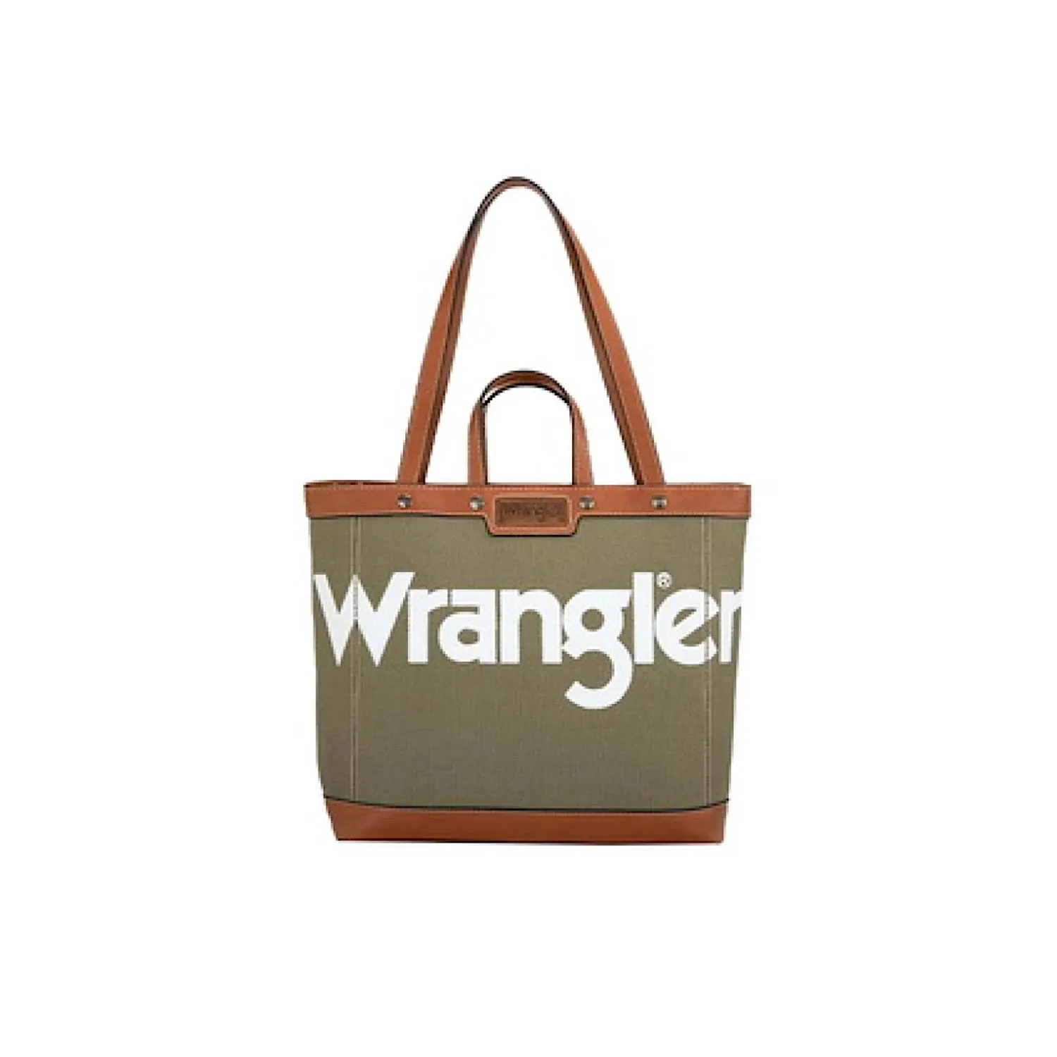 Wrangler Women's Canvas Iconic Logo Tote  - Khaki