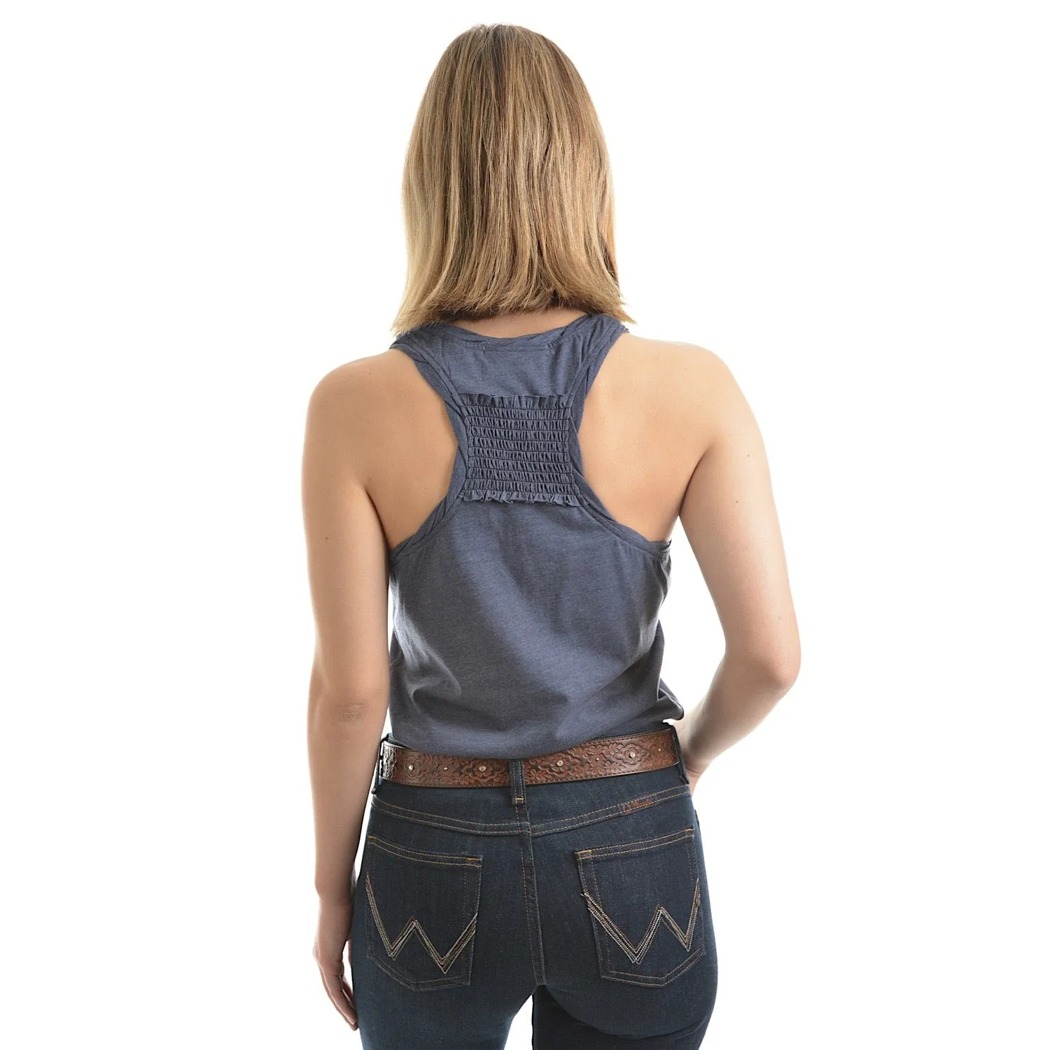 Wrangler Womens Cassie Singlet Top Denim Marle
