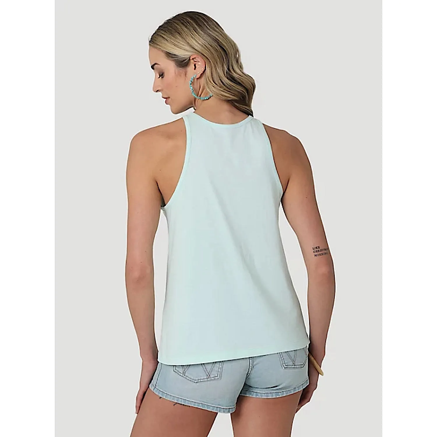 Wrangler Womens Cowgirl Boots Sunset Goddess Tank in Blue Opal