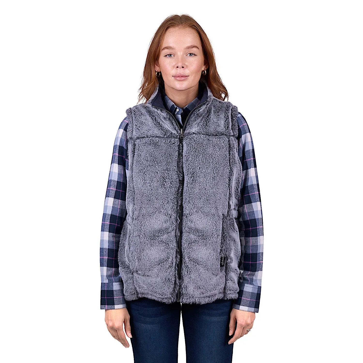 Wrangler Women's Denver Reversible Vest - Navy/Charcoal